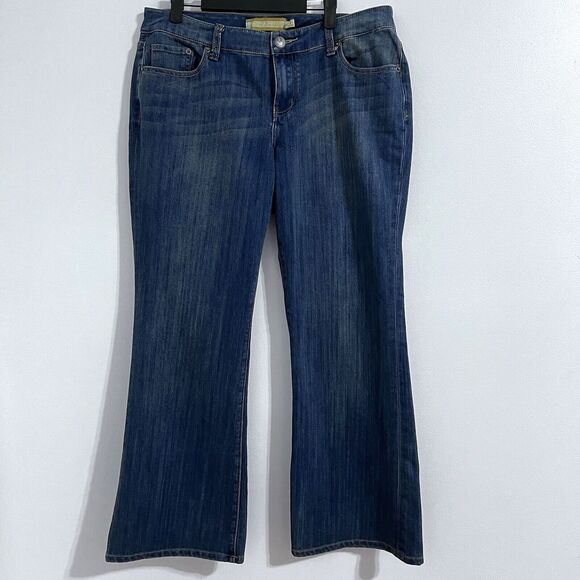 Seven7 Luxe Natalia Womens Jeans Size 16 Blue Bootcut Denim Low Rise Boho Hip - Picture 1 of 7